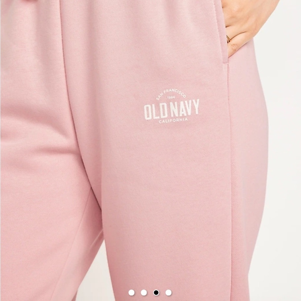 COMFY High Waisted Old Navy Blush Pink Logo Joggers sweat pants - Picture 3 of 8